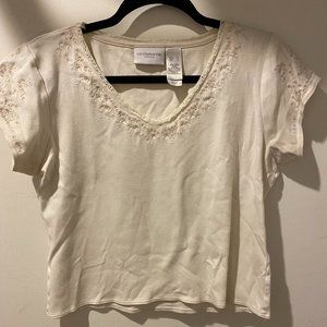 White Embroidered Top